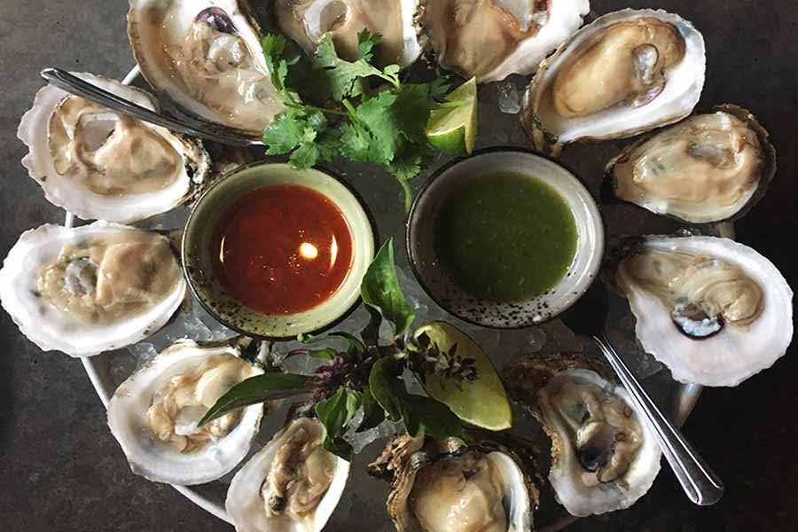 The Oyster Bed Grill Pan - Island Creek Oysters